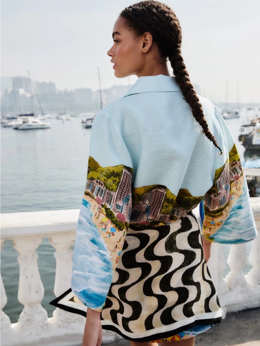 FARM RIO Multicolor Copacabana Beach Long Sleeve Kimono - Picture 2 of 7